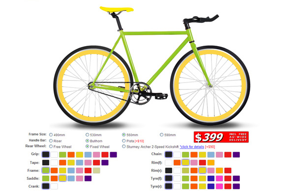 CELL BIKES 自行車(chē)DIY定制系統(tǒng) flash應(yīng)用